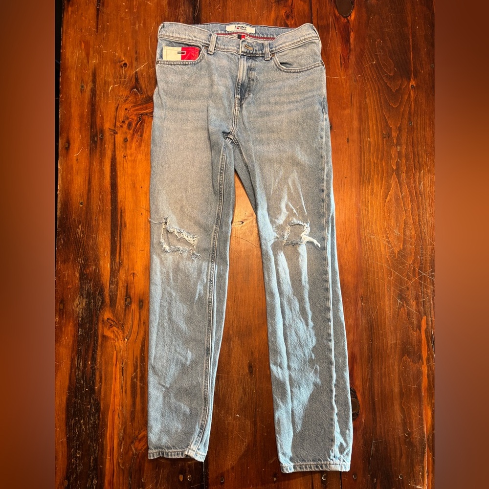 Tommy Hilfiger Light Blue Straight Leg Jeans